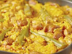 Cooking Channel serves up this Mila's Paella-Jambalaya recipe  plus many other recipes at CookingChannelTV.com