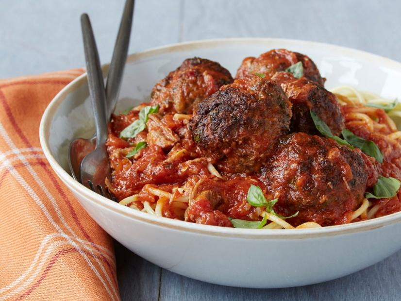 Spaghetti and Meatball Recipe Cooking Channel Recipe Michael Symon