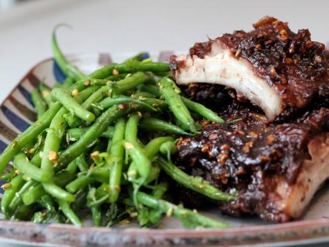 Maple Date Short Ribs and Green Beans with Cilantro