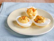 Cooking Channel serves up this Chesapeake Bay Deviled Eggs recipe  plus many other recipes at CookingChannelTV.com