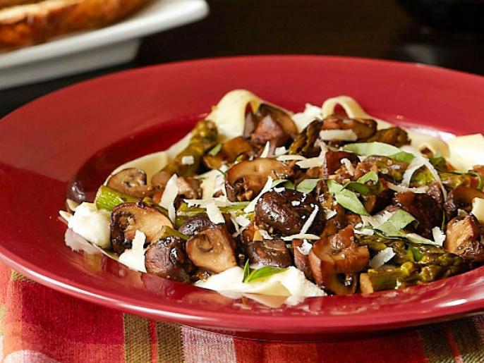 OpenFace Lasagna with Morel Mushrooms and Asparagus Recipes Cooking Channel Recipe