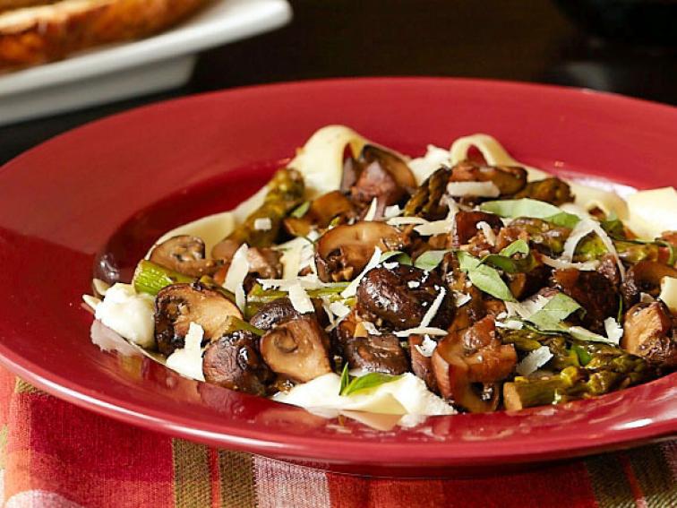 OpenFace Lasagna with Morel Mushrooms and Asparagus Recipes Cooking Channel Recipe