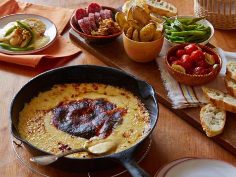 Queso Fundido with Charred Poblanos and Sides