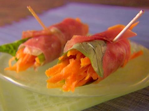 Prosciutto and Carrot Bundles