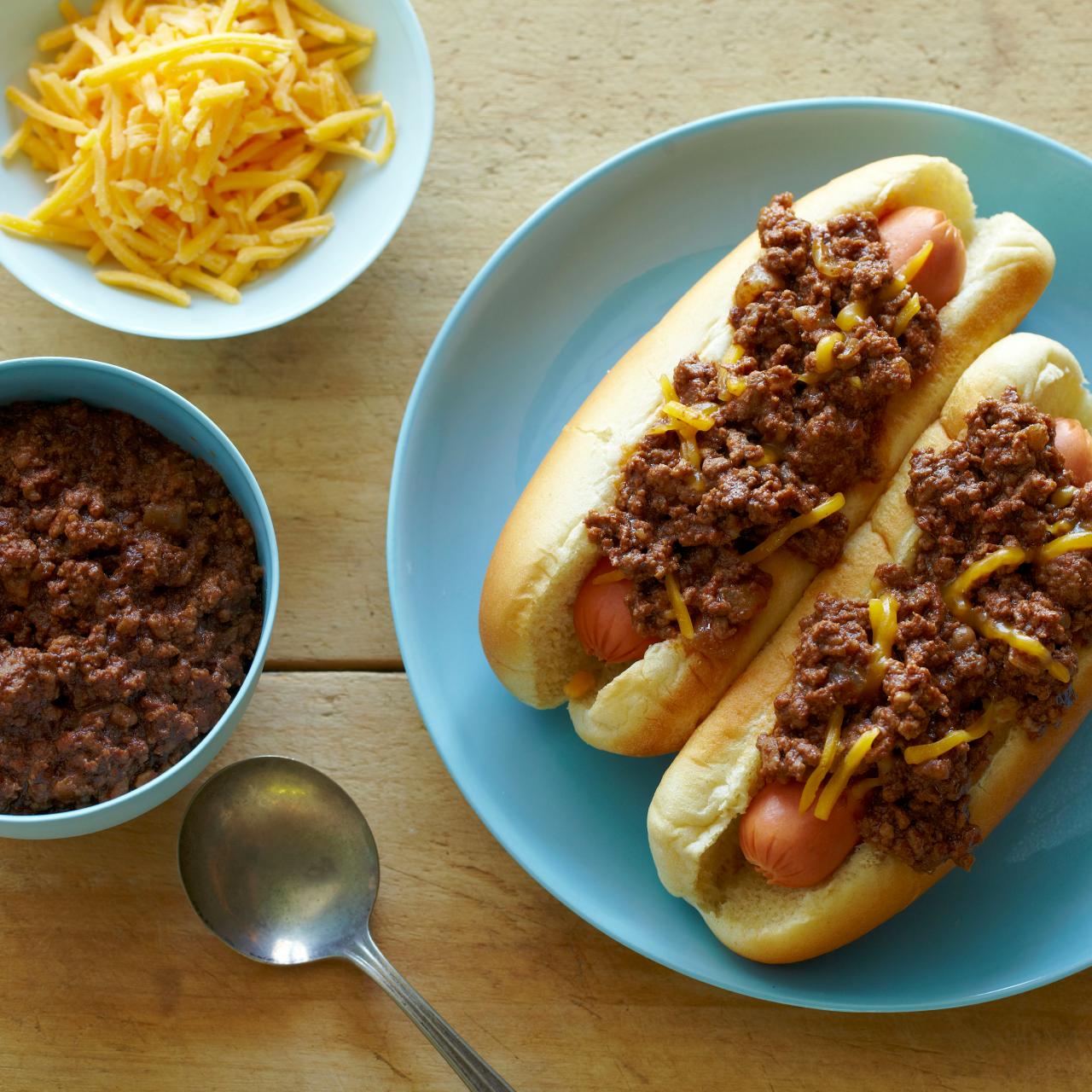 Cincinnati Chili Dogs with Chocolate : Recipes : Cooking Channel