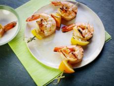 Cooking Channel serves up this Grilled Shrimp and Citrus Skewers recipe  plus many other recipes at CookingChannelTV.com
