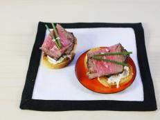 Cooking Channel serves up this Roast Beef and Horseradish Crostini recipe  plus many other recipes at CookingChannelTV.com