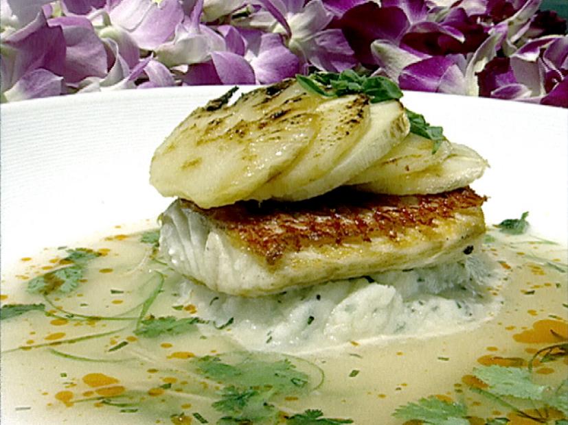 Pan Roasted Onaga Red Snapper With Charred Sugarloaf Pineapple