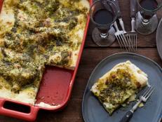 Cooking Channel serves up this Pesto Lasagne recipe from Debi Mazar and Gabriele Corcos plus many other recipes at CookingChannelTV.com