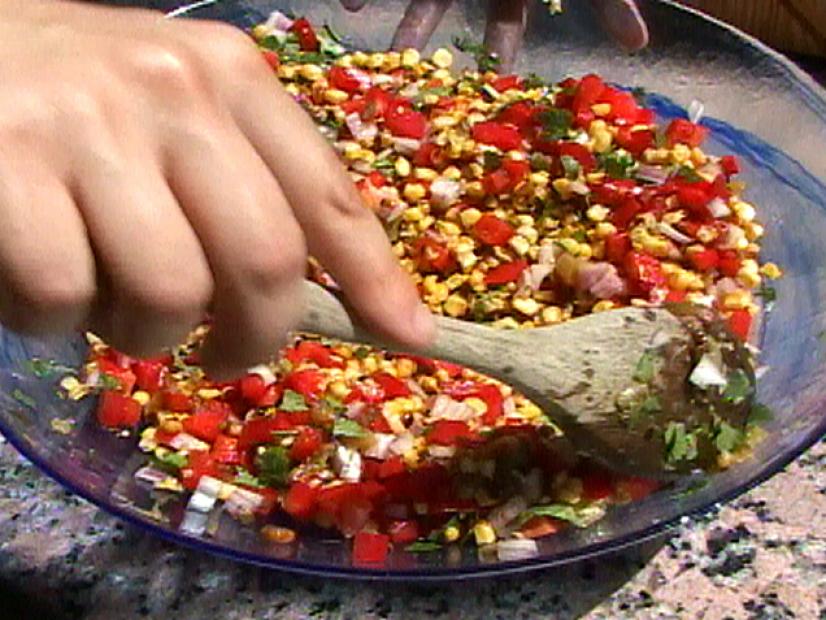 Roasted Corn and Green Relish : Recipes : Cooking Channel Recipe
