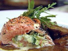 Cooking Channel serves up this Roasted Salmon with Creamed Leeks recipe from Tyler Florence plus many other recipes at CookingChannelTV.com