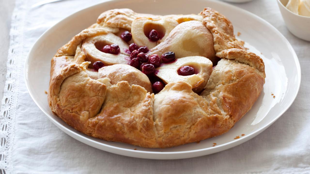 Pear and Cranberry Crostata