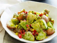 Cooking Channel serves up this Pesto Potato Salad recipe from Ellie Krieger plus many other recipes at CookingChannelTV.com