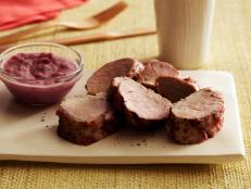 Cooking Channel serves up this Pork Tenderloin with Prickly Pear Tequila BBQ Sauce recipe  plus many other recipes at CookingChannelTV.com