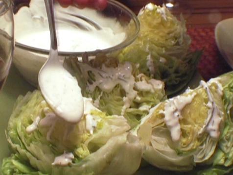 Hearts of Iceberg Lettuce with Ranch Dressing