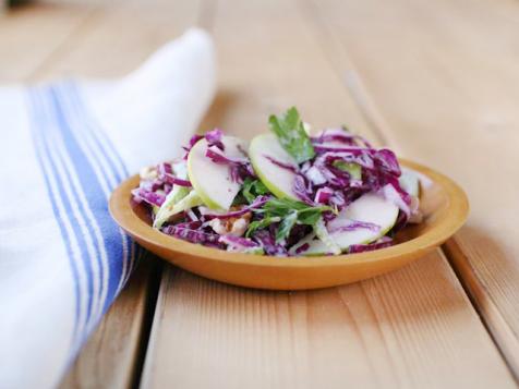 Red Cabbage and Green Apple Slaw with Buttermilk Dressing