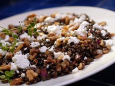 Cooking Channel serves up this French Lentils with Walnuts and Goat Cheese recipe from Laura Calder plus many other recipes at CookingChannelTV.com