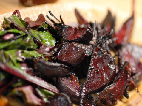 Roasted Beetroot with Sauteed Greens