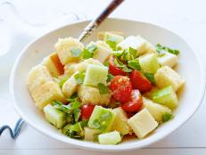 Cooking Channel serves up this Cornbread Panzanella Salad recipe from Giada De Laurentiis plus many other recipes at CookingChannelTV.com
