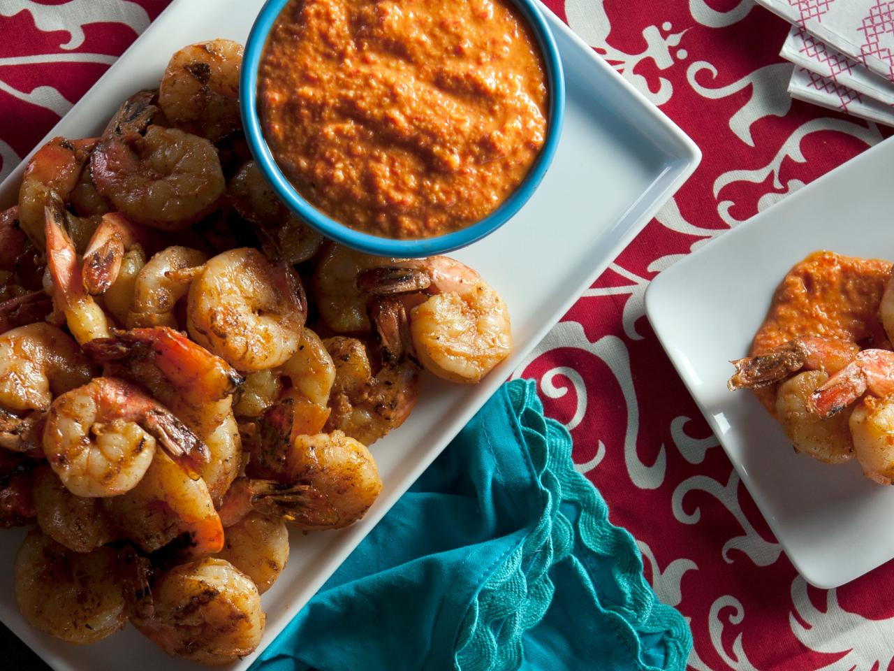 Jumbo Shrimp with Romesco Sauce Recipe