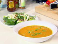 Cooking Channel serves up this Nutty Sweet Potato Soup recipe from Ellie Krieger plus many other recipes at CookingChannelTV.com