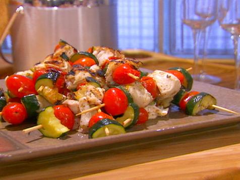Halibut Kabobs with Zucchini and Grape Tomatoes