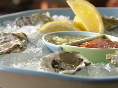 Raw Oysters on the Half Shell with Cucumber Mignonette