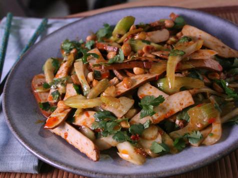 Sichuan Tofu Gan and Warm Celery Salad