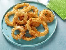 Cooking Channel serves up this Oven Baked Onion Rings recipe from Ellie Krieger plus many other recipes at CookingChannelTV.com