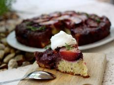 Cooking Channel serves up this Plum Upside-Down Cake with Thyme, Lemon, and Fennel recipe  plus many other recipes at CookingChannelTV.com