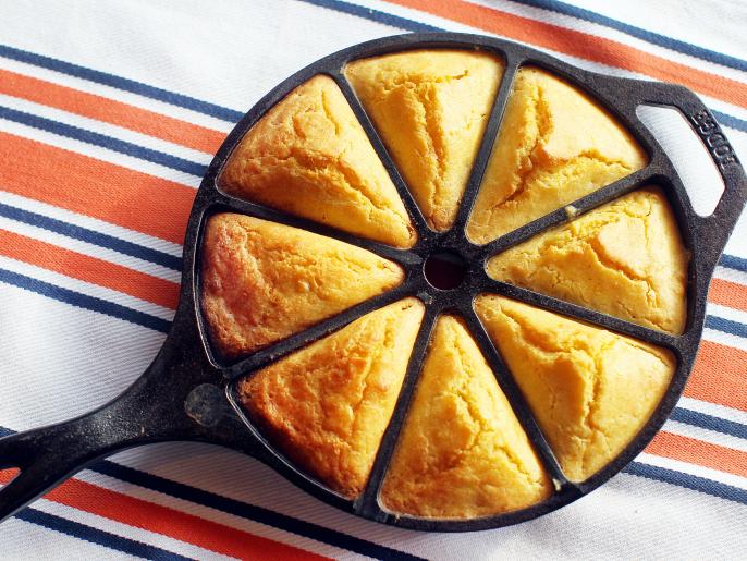 Creamed Corn Grilled Skillet Cornbread with Strawberry Butter Recipes