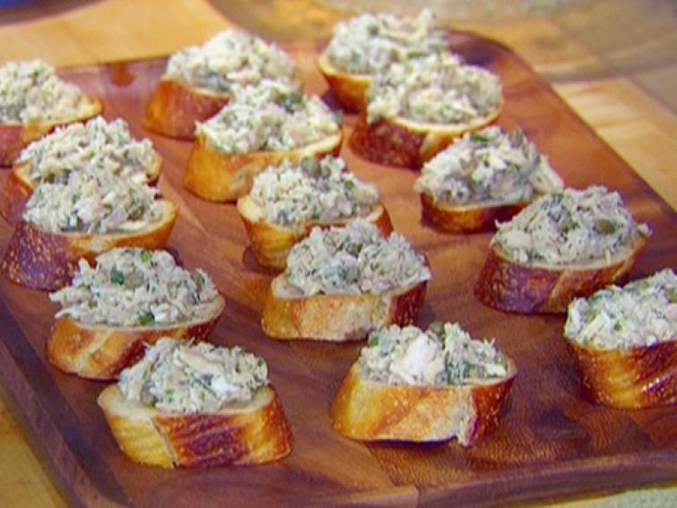 Tuna Caper Crostini Recipes Cooking Channel Recipe Cooking Channel