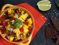 Cooking Channel serves up this Mango Salsa recipe from Kelsey Nixon plus many other recipes at CookingChannelTV.com
