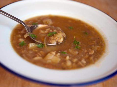 Porcini Barley Soup with Sherry
