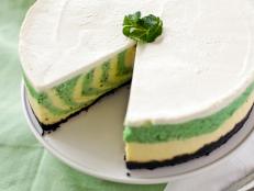 Cooking Channel serves up this Mint Cheesecake with a Chocolate Cookie Crust recipe  plus many other recipes at CookingChannelTV.com