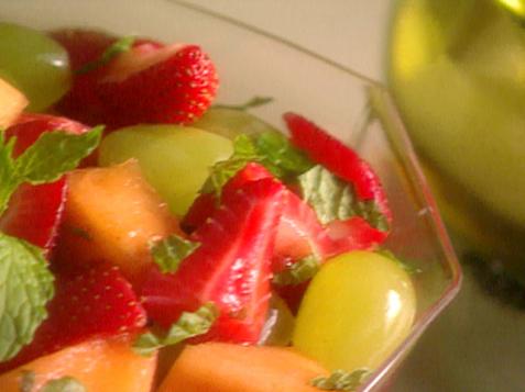 Summer Fruit with Wine and Mint