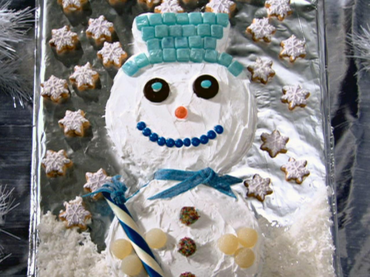 Snowman Cake - Maria's Mixing Bowl Snowman Cake