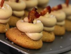 Cooking Channel serves up this Maple Bacon Cupcakes recipe  plus many other recipes at CookingChannelTV.com