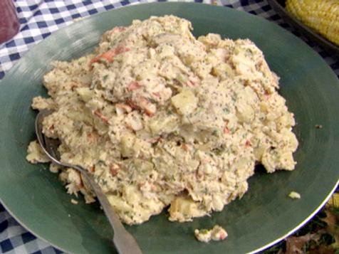 Lobster Claw and Potato Salad with Horseradish-Mustard Dressing