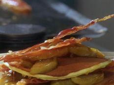 Cooking Channel serves up this Ricotta Pancakes with Roasted Golden Delicious Apples and Roasted Prosciutto recipe from Tyler Florence plus many other recipes at CookingChannelTV.com