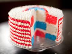 Cooking Channel serves up this Red, White and Blue Velvet Cake recipe  plus many other recipes at CookingChannelTV.com