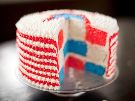 Red, White and Blue Velvet Cake