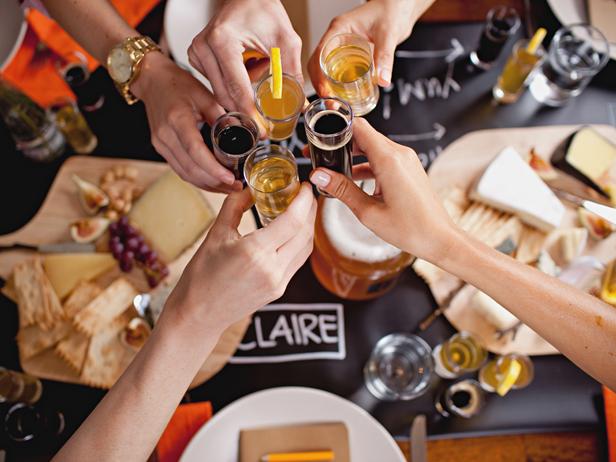 How to host a summer beer tasting party with sliders, pretzels, and cheese plates, by Camille Styles for Cooking Channel