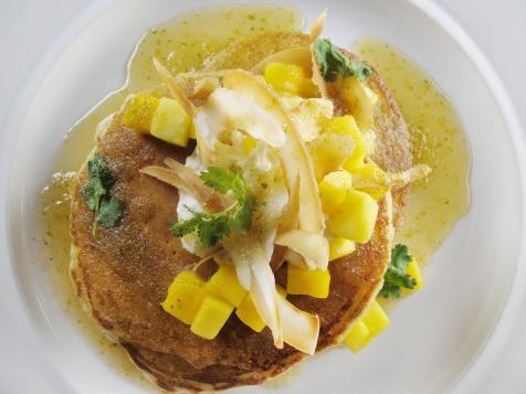 Coconut Pancakes with Ginger-Lime Syrup