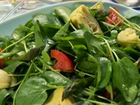 Artichokes, Asparagus, and Watercress Salad with Cumin Vinaigrette