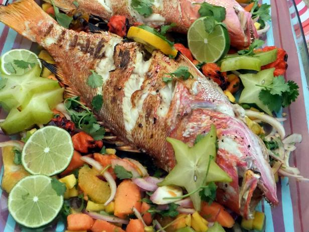 Grilled Red Snapper with a Fresh Citrus Salad Recipes
