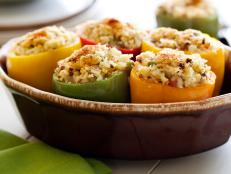Cooking Channel serves up this Spanish Stuffed Bell Peppers recipe  plus many other recipes at CookingChannelTV.com