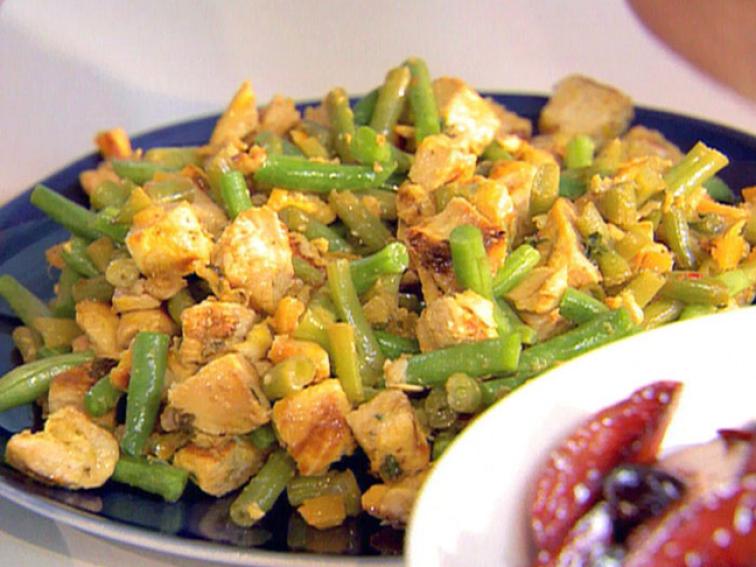 Saffron Chicken, Boiled Lemon and Green Bean Salad Recipes Cooking