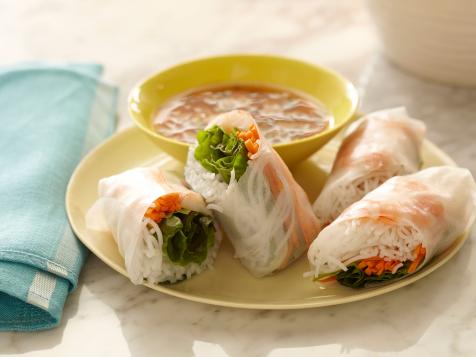 Soft Asian Summer Rolls with Sweet and Savory Dipping Sauce