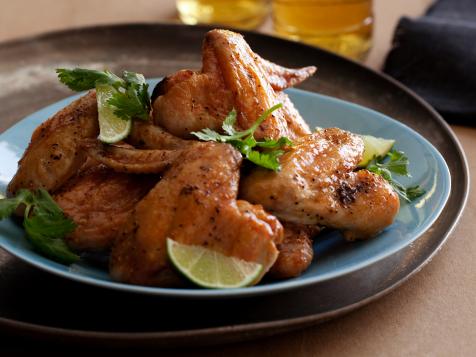 Crisp Chicken Wings with Chili-Lime Butter